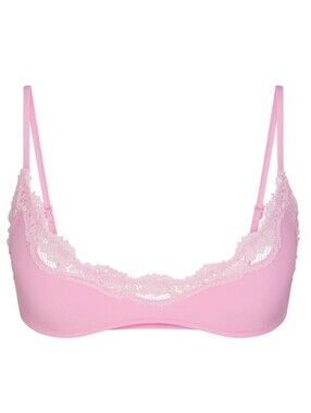 SKIMS FITS EVERYBODY LACE SCOOP BRALETTE L